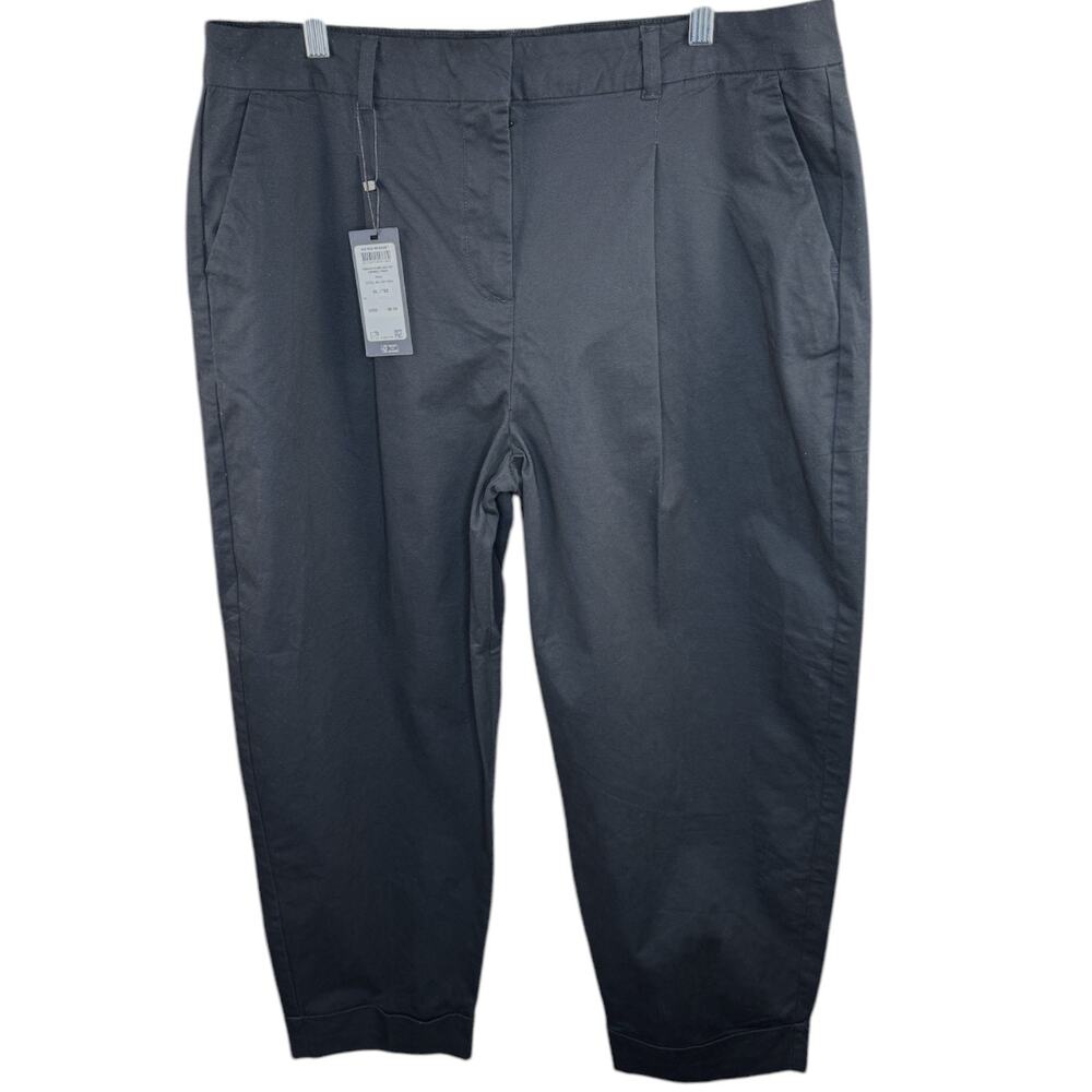 Vera Moda Womens XL "32 Black Barrel Pants Rolled Cuffs NWT Business Casual